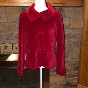Like new red velvet blazer